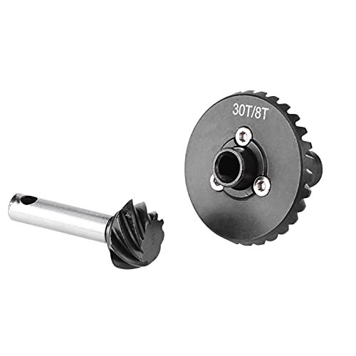 RC Tiger Moth Plans Compatible Stainless Steel Heavy Duty Bevel Gear Set 30T 8T for Axial AR44 RC Car
