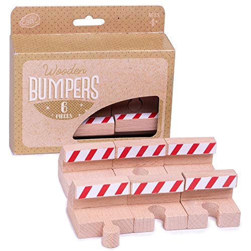 Conductor Carl Wood Custom RC Bumpers Train Track Expansion Pack 1 Count Pack of 6 Compatible with Most Train Tracks