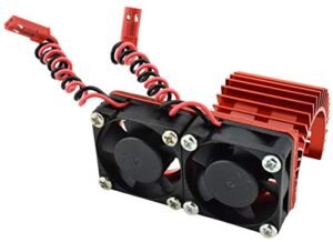 Apex RC Products 540 550 Aluminum Heat Sink with Two 30mm Fans Available in Multiple RC Car Paint Colors