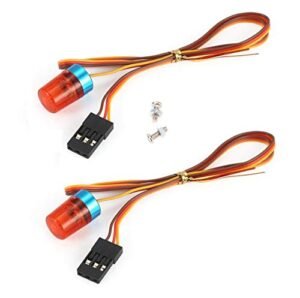 LAFEINA Ultra Bright LED Light for RC Trucks 2Pack Red Multi Function Flashing Rotating Mode
