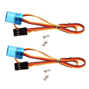 LAFEINA RC Police Light Kit Ultra Bright LED Rotating Flashing Light for Model Cars 2Pack Blue