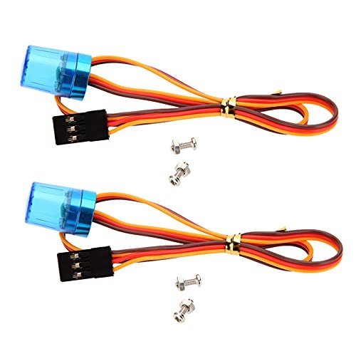 LAFEINA RC Police Light Kit Ultra Bright LED Rotating Flashing Light for Model Cars 2Pack Blue