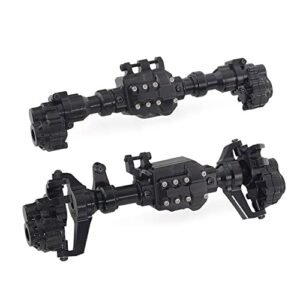 RZXYL Aluminum Alloy Front and Rear Axle Housing Set Compatible with 1.55 RC Crawler Wheels and Tires for Traxxas TRX4 RC Crawler Car