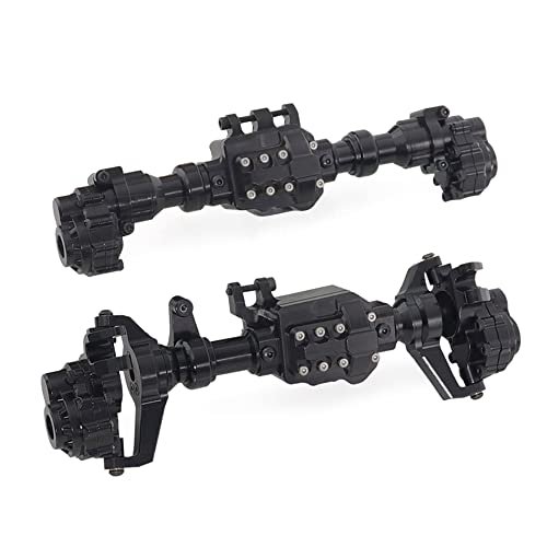 RZXYL Aluminum Alloy Front and Rear Axle Housing Set Compatible with 1.55 RC Crawler Wheels and Tires for Traxxas TRX4 RC Crawler Car