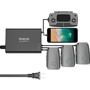 Smatree Mavic 2 Pro 5 in1 Rapid Smart Battery Charger Hub with 180W Power Adapter for DJI Mavic 2 Pro Zoom