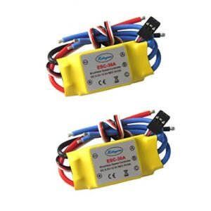 Hobbypower 30a Brushless Speed Controller ESC for RC Helicopter Controller App Android Compatible X525 Multicopter Airplane Pack of 2