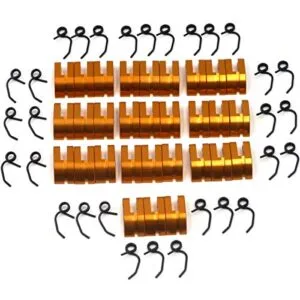 hobbysoul 30pcs RC 1/8 Clutch Shoe Aluminium Alloy with Spring Golden for 1:8 RC car Nitro Engine