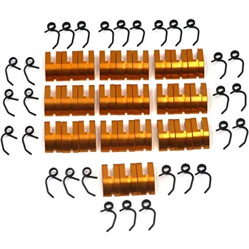 Hobbysoul 30pcs RC 1/8 Clutch Shoe Aluminium Alloy with Spring Golden for Nitro Engine RC Car