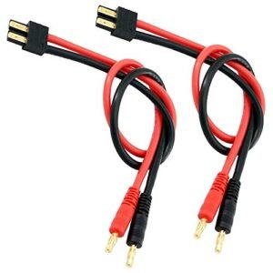 BINYEAE FLASH HOBBY 2pcs T Male to 4.0mm Banana Plug Connector Adaptor Cable 14AWG for Lipo Battery Balance Charging at RC Hobby Store Seattle