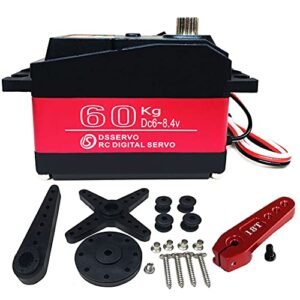 ANNIMOS 60KG Digital Servo 8.4V High Voltage Stainless Steel Gear Large Torque High Speed Waterproof for RC Cars Large Scale 1/5