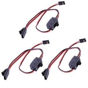 ShareGoo JR Style 3 Way Power On Off Switches Pack of 3 for Dominator RC Truck and Other RC Models 11.8 Inches
