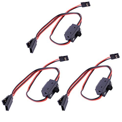 ShareGoo JR Style 3 Way Power On Off Switches Pack of 3 for Dominator RC Truck and Other RC Models 11.8 Inches