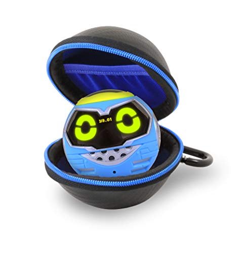 CASEMATIX Black Toy Travel Case for Really Rad Robots Yakbot with Blue Padded Interior