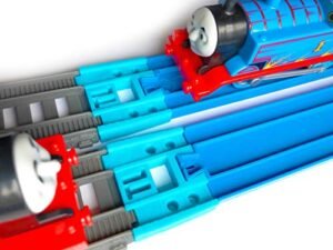 TrainLab Adapters for 2014 Gray Thomas and Friends Trackmaster Plarail Track Enhance Having Fun with RC Cars 2pc Light Blue