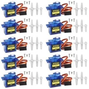 Smraza 10 Pcs SG90 9G Micro Servo Motor RC Airplane Servo Kit with Cable for Arduino Raspberry Pi