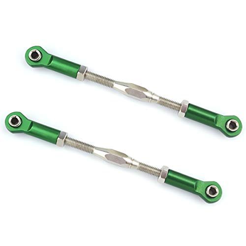 Hosim Aluminum Adjustable 83 97mm Servo Steering Linkage Turnbuckles for FMC RC Cars Traxxas 1/10 Slash 4x4 Upgrade Parts Green 2PCS