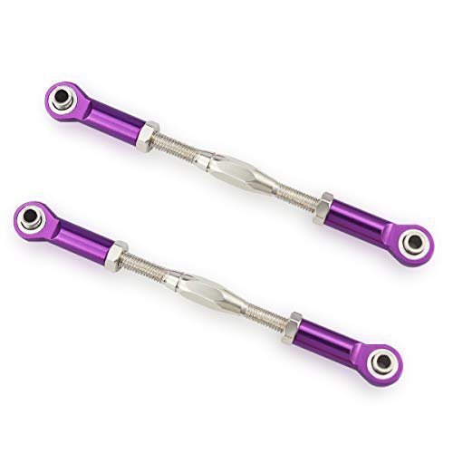 Hosim Aluminum Adjustable 83 97mm Camber Linkage Rod Ends for 1 8th RC Cars and 1/10 Traxxas Slash 4x4 Upgrades Purple 2PCS
