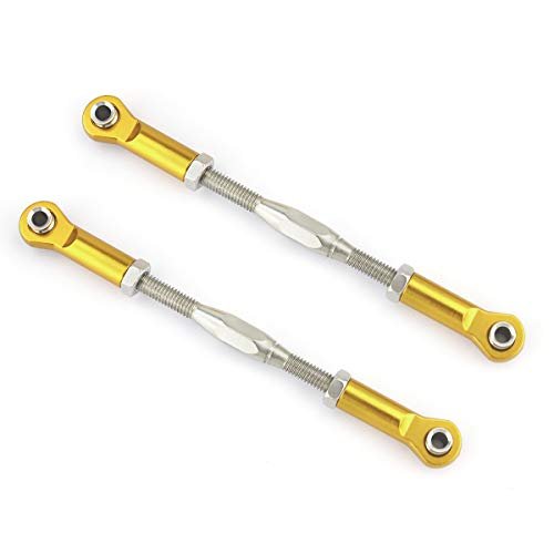 Hosim Adjustable Aluminum RC Turnbuckles for Mustang RC Cars 83 97mm Front Rear Machined Rod Ends Camber Linkage Pack of 2