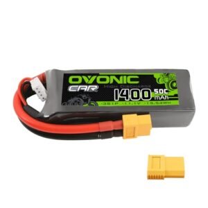 OVONIC 3s Lipo Battery 50C 1400mAh 11.1V with XT60 TRX Connector for RC Airplane Catapult Helicopter Quadcopter