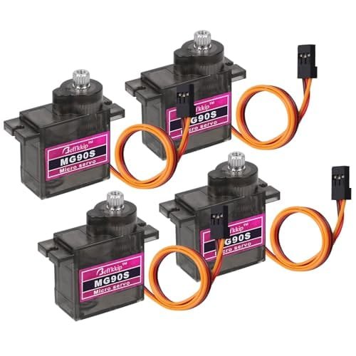 Beffkkip MG90S 9g Micro Servo Motor Metal Gear for Arduino RC Helicopter Robot Car Plane