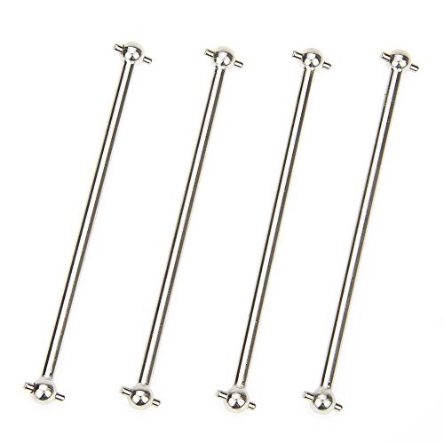 COJOYS 87mm Steel Silver Dogbone Universal Drive Joint Cup Shaft 4PCS for RC Hobby Model Car Paint