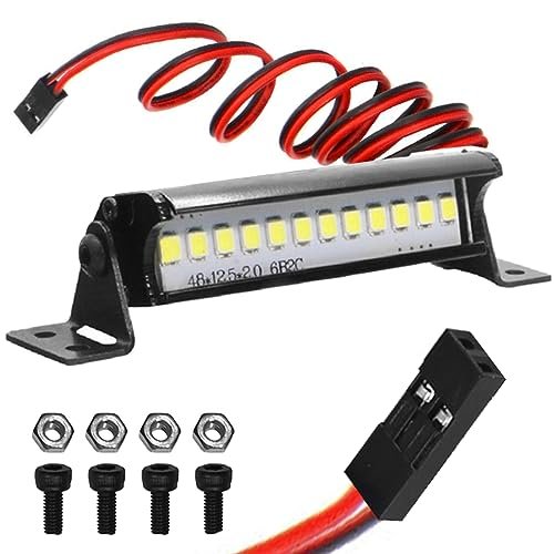 ShareGoo RC 12 LED Light Bar Roof Lamp Spotlight for RC Helicopter and Crawler Models 50mm 1.97 Inch