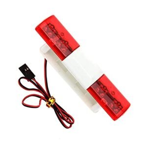 WONFAST 3D Model RC Car LED Police Night Light Bar Flash Lamp for 1/10 1/8 Scale HSP Tamiya CC01 Axial SCX10 Red