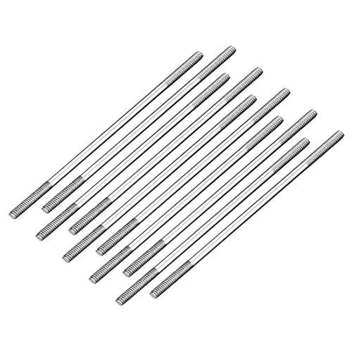 uxcell M2x55mm Stainless Steel Pushrod Connector for RC Battery Powered Boats Cars Airplanes Helicopters 10pcs
