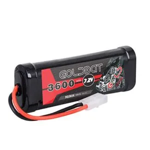 GOLDBAT 3600mAh 7.2V NiMH Battery Pack for RC Cars with Tamiya Connector