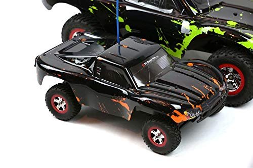 SummitLink Compatible Custom Body Muddy Orange Over Black Replacement for 1/16 Scale RC Car or Truck (Truck not Included) SSMN-BR-01