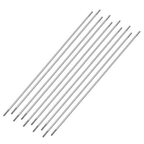 uxcell M2x200mm Stainless Steel Pushrod Connector for Plano RC Boat Car Airplane Helicopter 10pcs