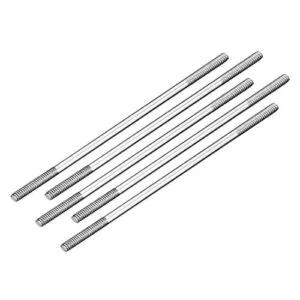 uxcell M2x55mm Stainless Steel Pushrod Connector for RC Bulldozers Cars Boats Airplanes and Helicopters 5pcs