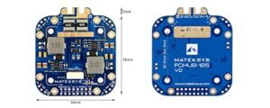Matek X Class 12S PDB Power Distribution Board FCHUB 12S Optimizes RC Plane Power to Weight Ratio with 8 60V DC Input 5V 5A and 12V 4A Regulators