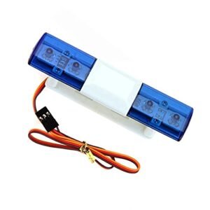 WONFAST RC Light Bar 1/10 LED Police Night Flash Lamp for HSP Tamiya CC01 Axial SCX10 Model Cars Blue