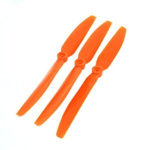 Aexit 3Pcs HD-8060 Electrical equipment 8 x 6 Orange Propellers Prop Spare Part for RC Airplane