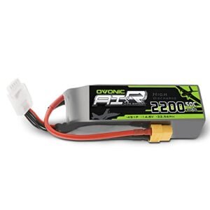 OVONIC 4s Lipo Battery 50C 2200mAh 14.8V with XT60 Connector for RC Truck Paint Designs Airplane Helicopter Quadcopter