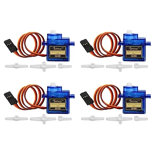Beffkkip 4Pcs SG90 9g Micro RC Airplane Servos High Performance for Helicopter Car Boat Controls