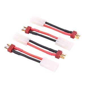 BDHI 10 4 Piece T Plug Male to Tamiya Female Connector Adapter with 14 Gauge Wire