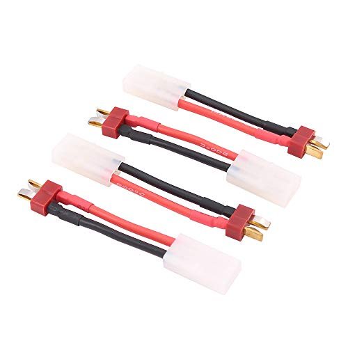 BDHI 10 4 Piece T Plug Male to Tamiya Female Connector Adapter with 14 Gauge Wire