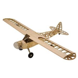 Viloga Piper Cub RC Airplane Kit 46 Inch Laser Cut Balsa Wood Model Plane DIY Unassembled for Adults