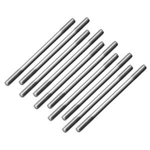 uxcell M3x45mm Stainless Steel Pushrod Connector 10pcs for RC Hobby Boats Cars Airplanes Helicopters