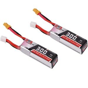 GAONENG 300mAh HV LiPo Battery 3S 80C 160C 11.4V XT30 Connector for RC Iowa Class Battleship and FPV Racing Drones 2PCS