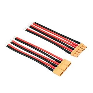 OliYin 3pairs XT30 Plug Connectors with 16awg 10cm Silicone Wire for RC LiPo Battery FPV Perfect for Schumacher RC Tires