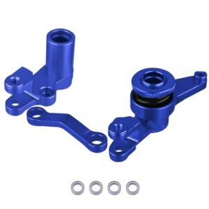 HobbyPark Aluminum Steering Bellcranks and Servo Saver Set with Bearings for Traxxas 1 10 Slash 4x4 RC Truck Steering Parts Navy Blue
