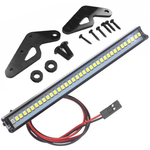 ShareGoo Super Light RC Plane 36 LED Light Bar Metal Roof Lamp for Traxxas TRX4 Axial SCX10 1/10 RC Crawler 150mm