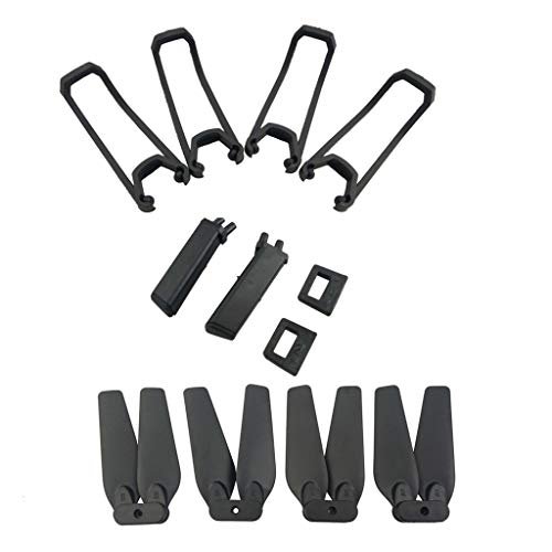 Fytoo 4pcs Propeller 4pcs Protective Cover 4pcs Landing Gear for E58 S168 JY019 Folding Quadcopter Spare Parts Remote Drone RC Plane Crash Landing