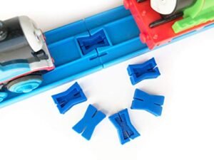 TrainLab Expert RC Helicopter Wooden Railway Train Track Connectors 5pcs PLARAIL Blue