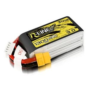 Tattu RLine Version 3.0 1300mAh 14.8V 120C 4S LiPo Battery Pack with XT60 Plug for Alcoholic Version 3 RC Boat and Drones