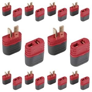 Innovateking 20 Pcs Upgraded T Plug Connectors Deans Style with Protection Cover for RC LiPo Battery Motor ESC Controller