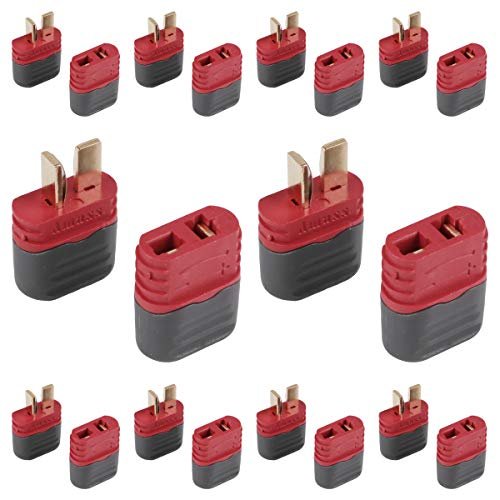 Innovateking 20 Pcs Upgraded T Plug Connectors Deans Style with Protection Cover for RC LiPo Battery Motor ESC Controller